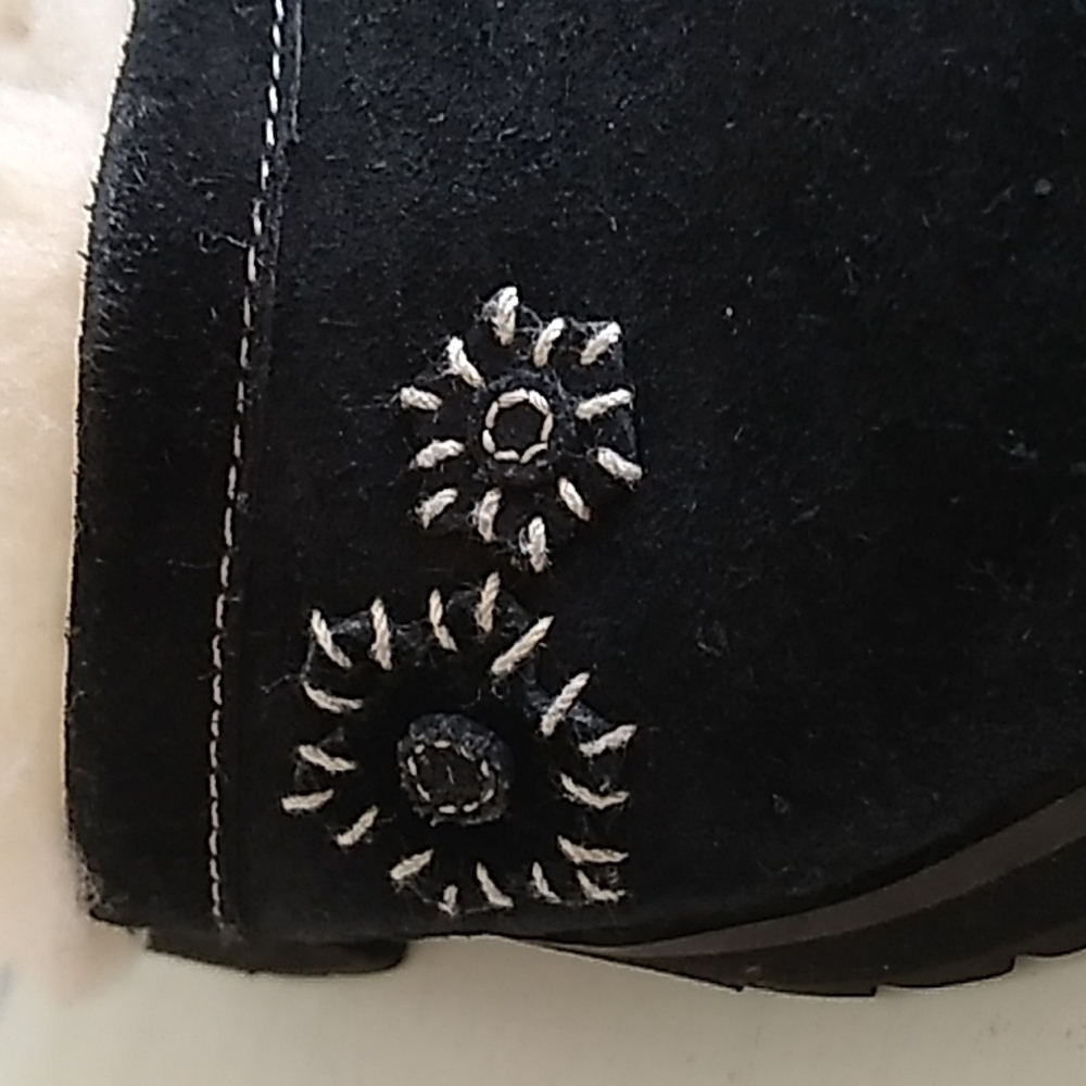 UGG Black  Sheepskin Lined Clogs Girls Youth 5237 - Picture 15 of 16
